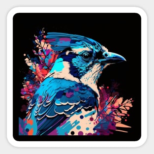 Blue Jay Art Sticker